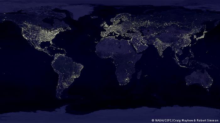 Lichtverschmutzung NASA Aufnahme (NASA/GSFC/Craig Mayhew & Robert Simmon)